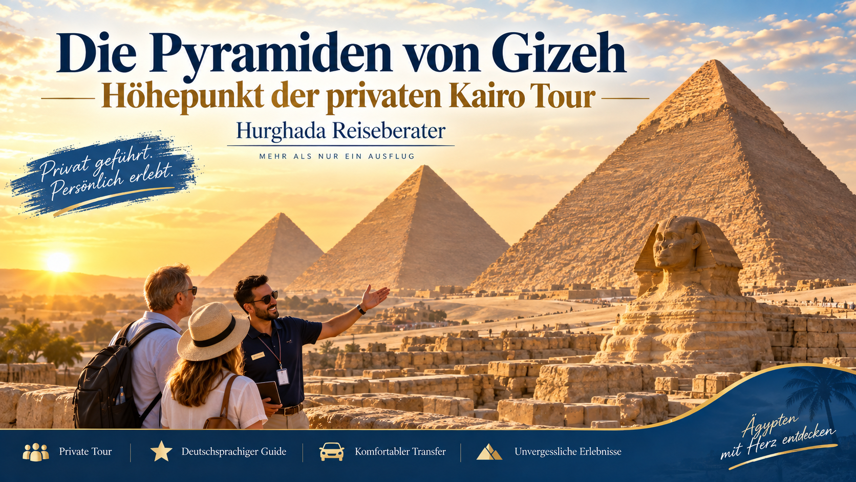 Die Pyramiden von Gizeh Höhepunkt der privaten Kairo Tour