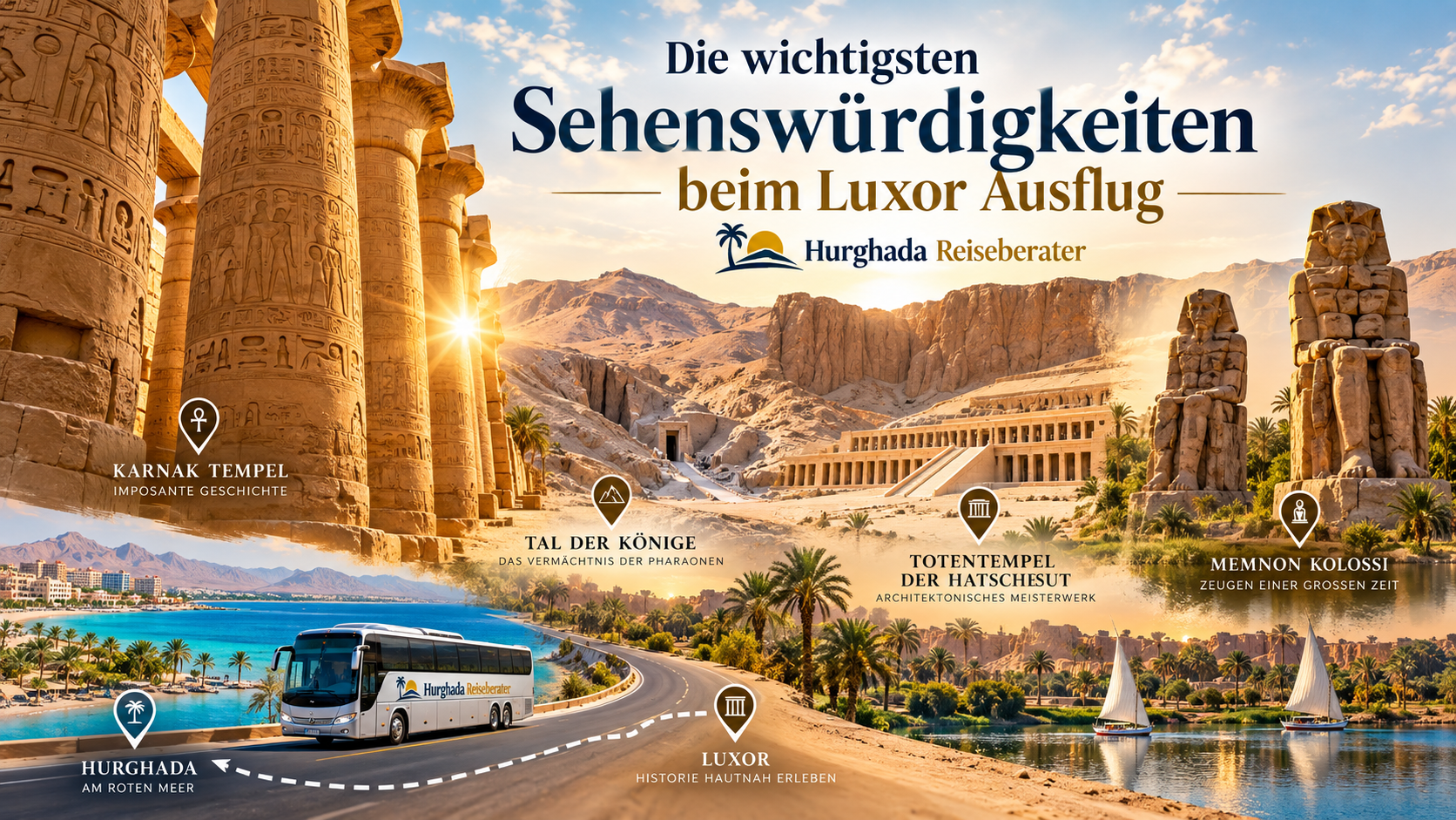 Die wichtigsten Sehenswürdigkeiten beim Luxor Ausflug