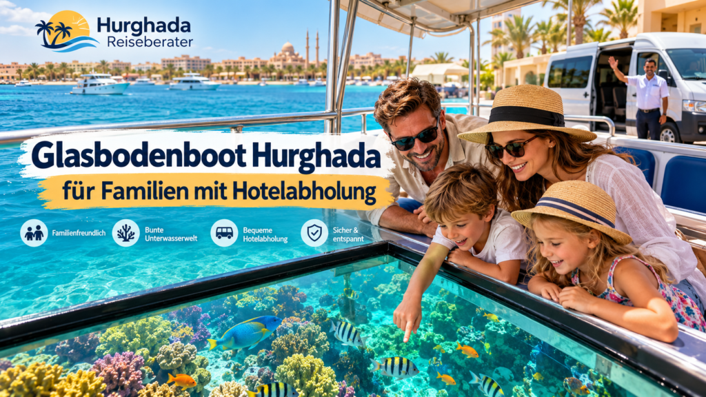 Glasbodenboot Hurghada für Familien mit Hotelabholung