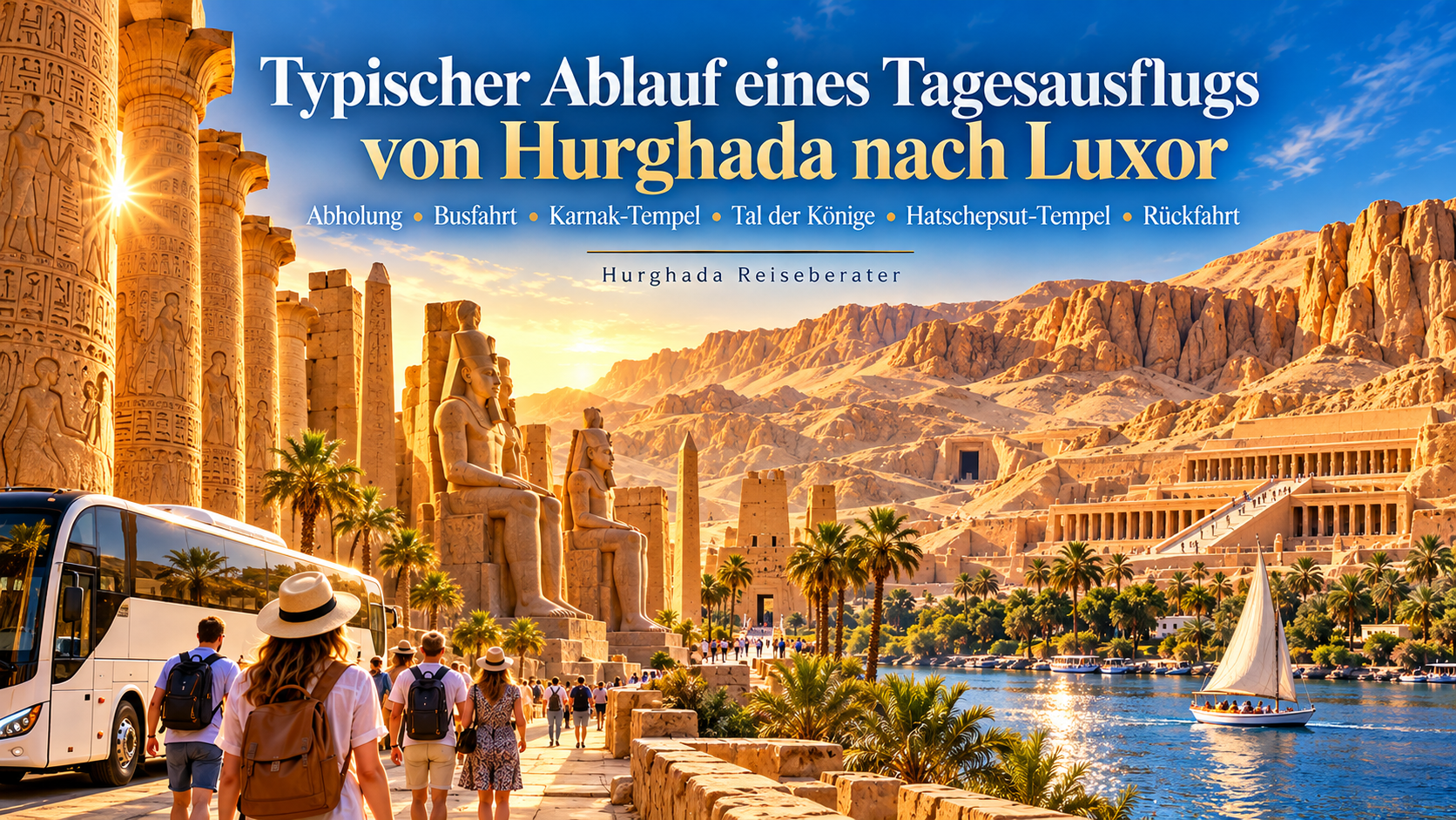 Typischer Ablauf eines Tagesausflugs von Hurghada nach Luxor