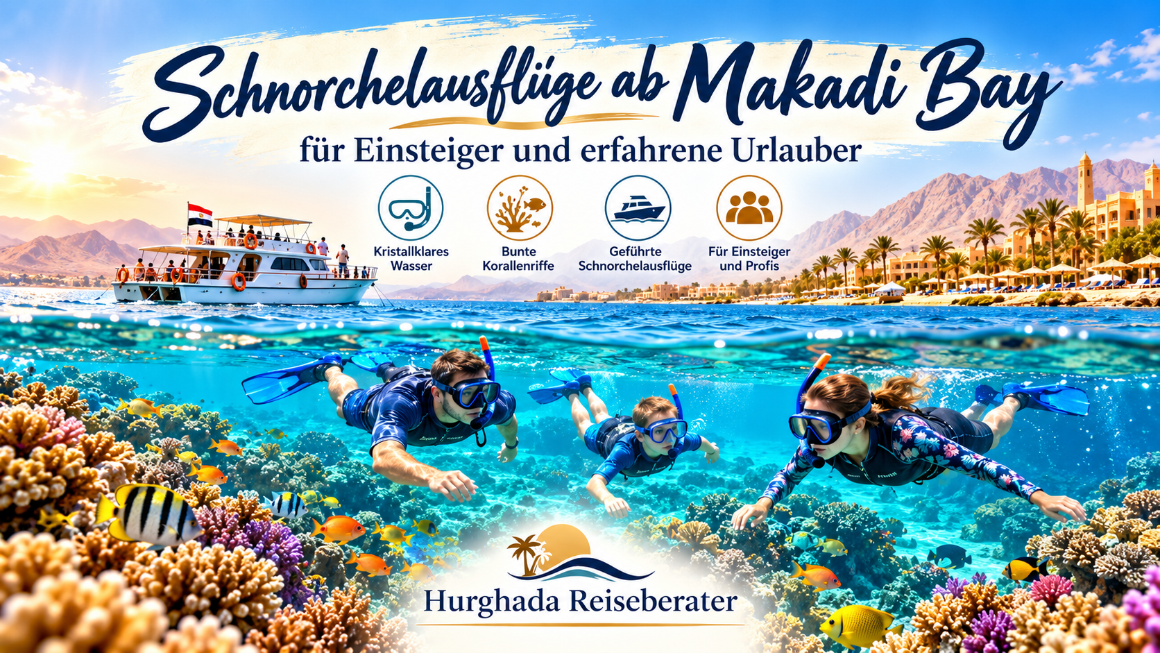 Schnorchelausflüge ab Makadi Bay für Einsteiger und erfahrene Urlauber